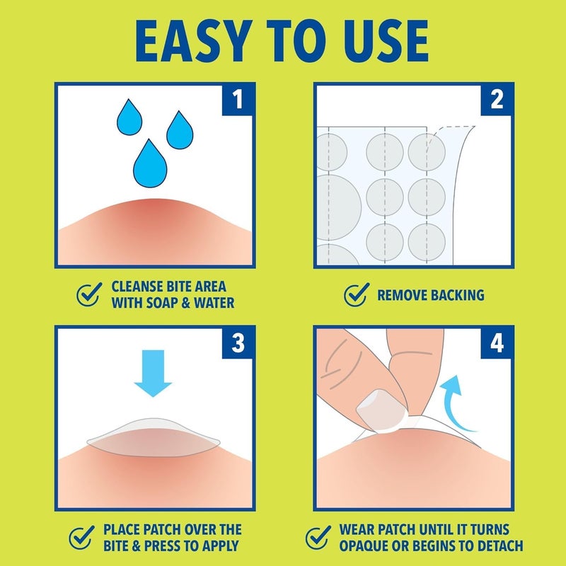 Cutter Bug Bite Patches Itch Relief Hydrocolloid Patches for Kids & Adults, Absorbs Fluids, Helps Heal, Prevents Scratching, Mosquito Itch Relief, Hydrocortisone & Suction Tool Alternative, 153 Count - Image 5